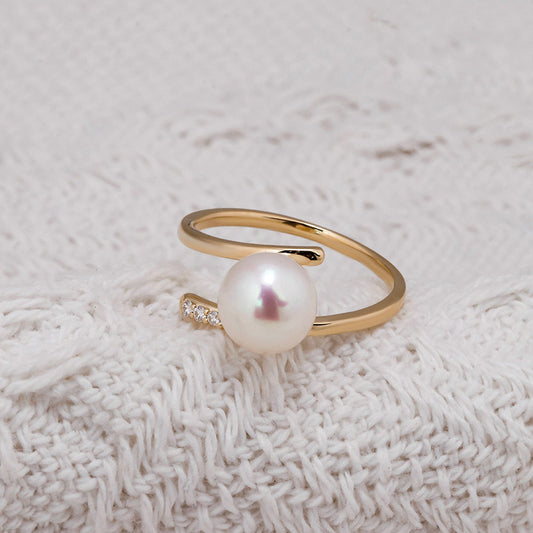 Luxvoyant™ Signature Pearl Ring – Elegant S925 Silver Setting