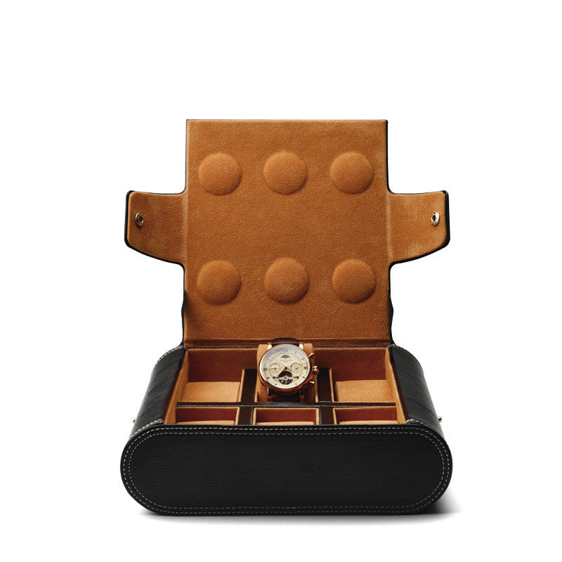 Luxvoyant™ Executive Watch Travel Case – Leather Storage Organizer