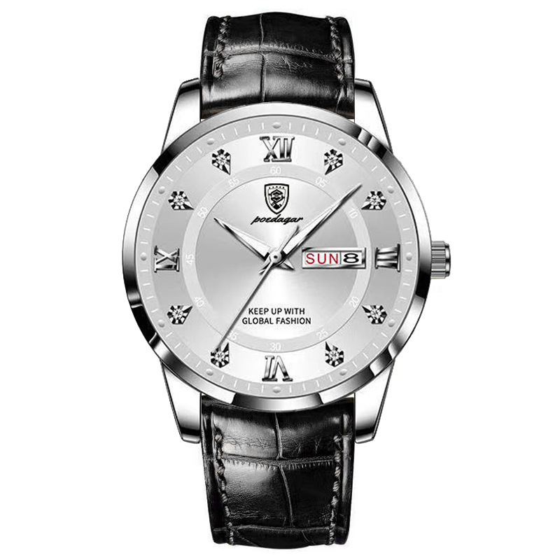Luxvoyant™ Classic Leather Timepiece – Luxury Sports Watch