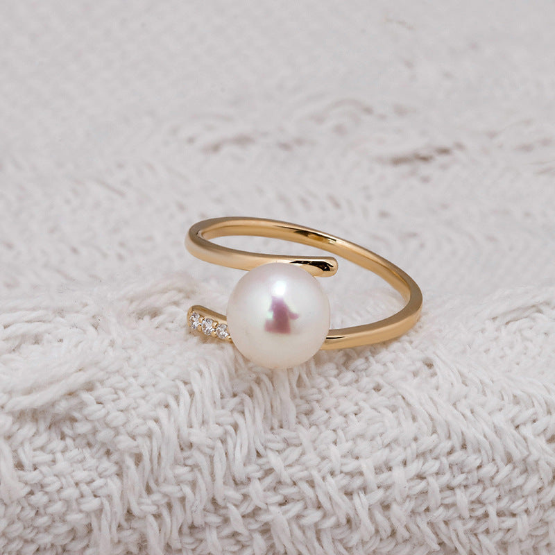Luxvoyant™ Signature Pearl Ring – Elegant S925 Silver Setting