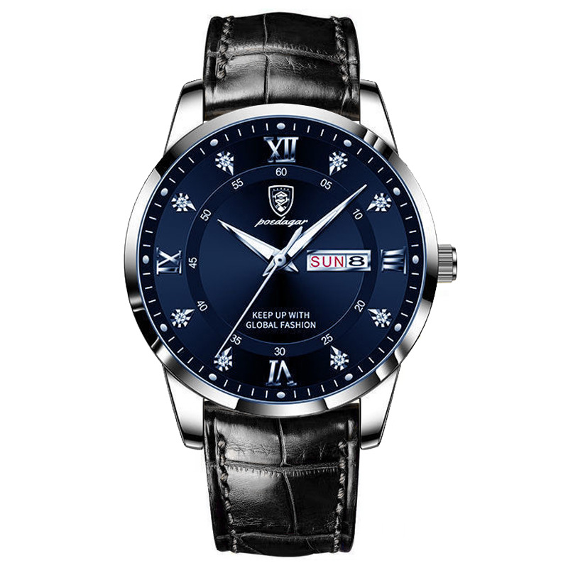 Luxvoyant™ Classic Leather Timepiece – Luxury Sports Watch