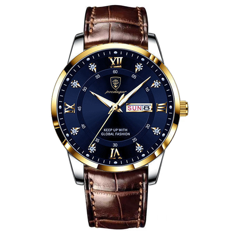 Luxvoyant™ Classic Leather Timepiece – Luxury Sports Watch
