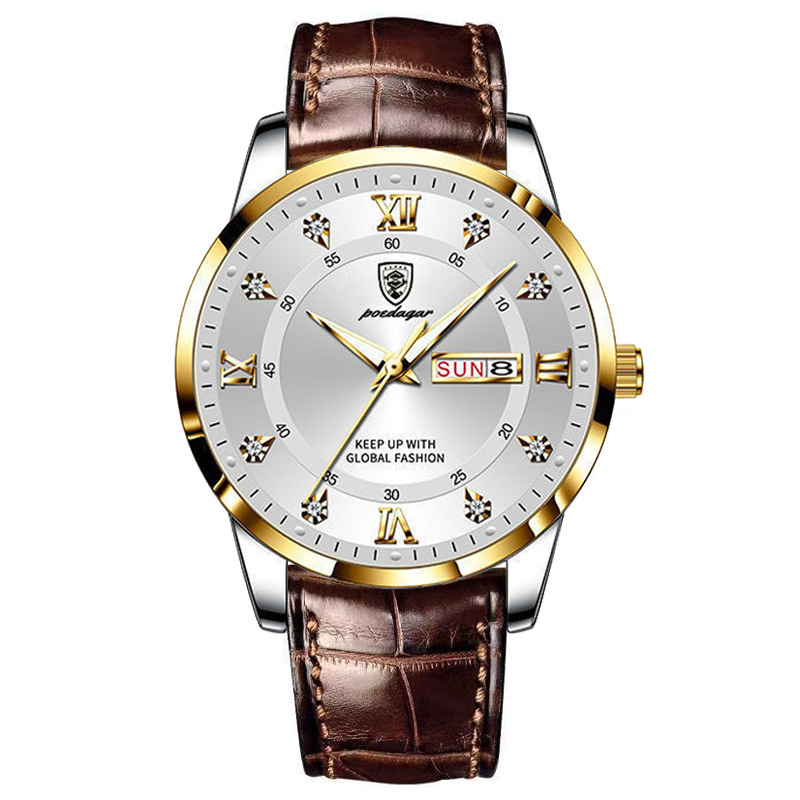 Luxvoyant™ Classic Leather Timepiece – Luxury Sports Watch