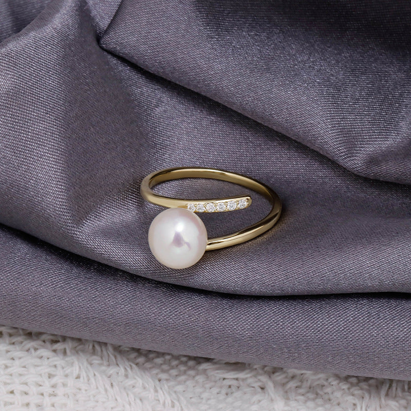 Luxvoyant™ Signature Pearl Ring – Elegant S925 Silver Setting