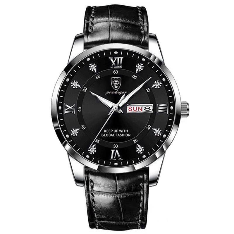 Luxvoyant™ Classic Leather Timepiece – Luxury Sports Watch