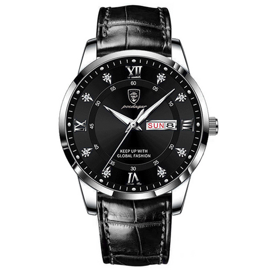 Luxvoyant™ Classic Leather Timepiece – Luxury Sports Watch