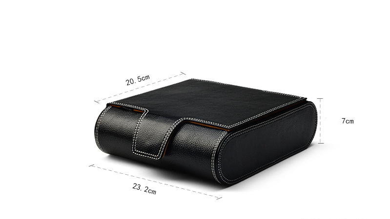 Luxvoyant™ Executive Watch Travel Case – Leather Storage Organizer
